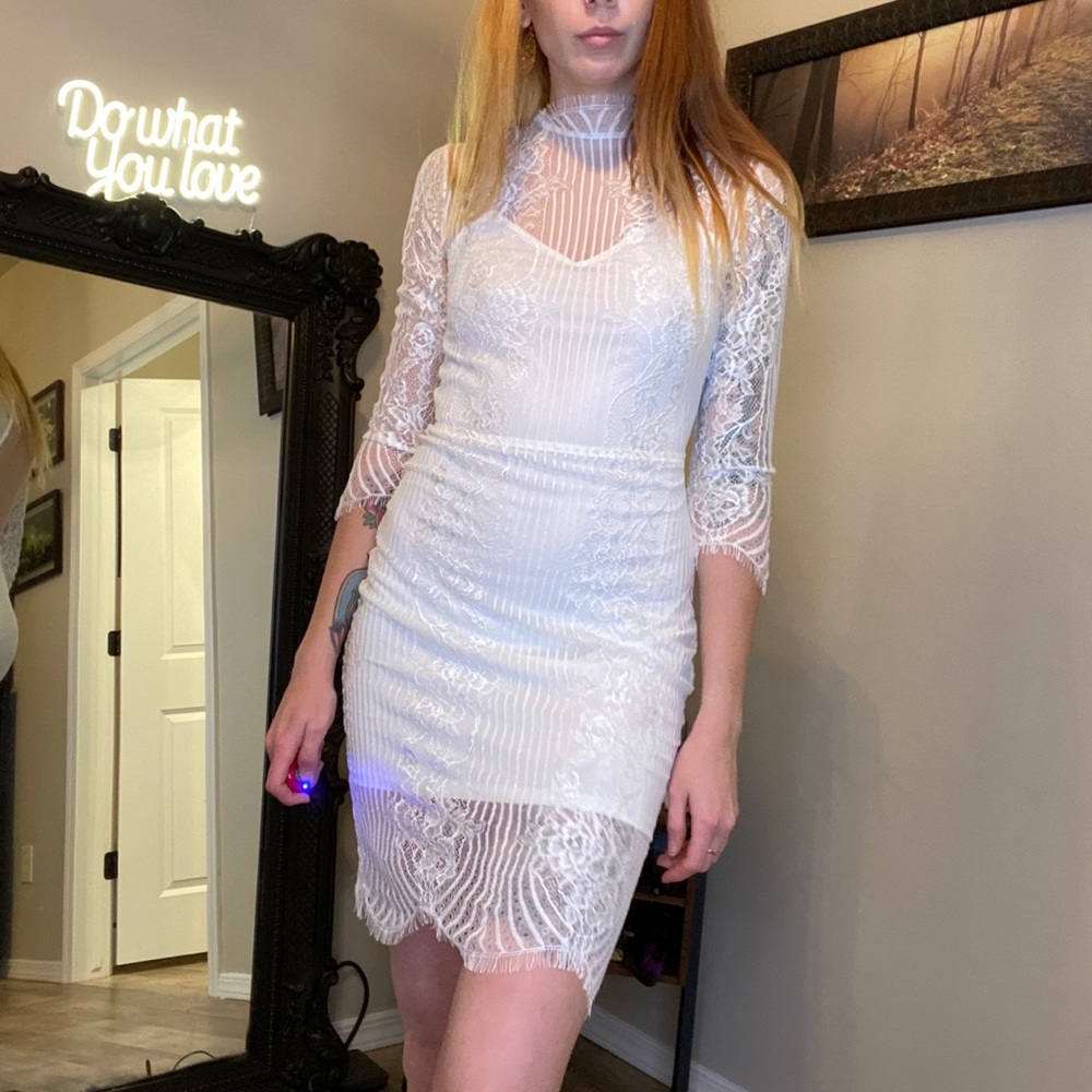 FOR LOVE AND LEMONS LACE WHITE DRESS COLLAR